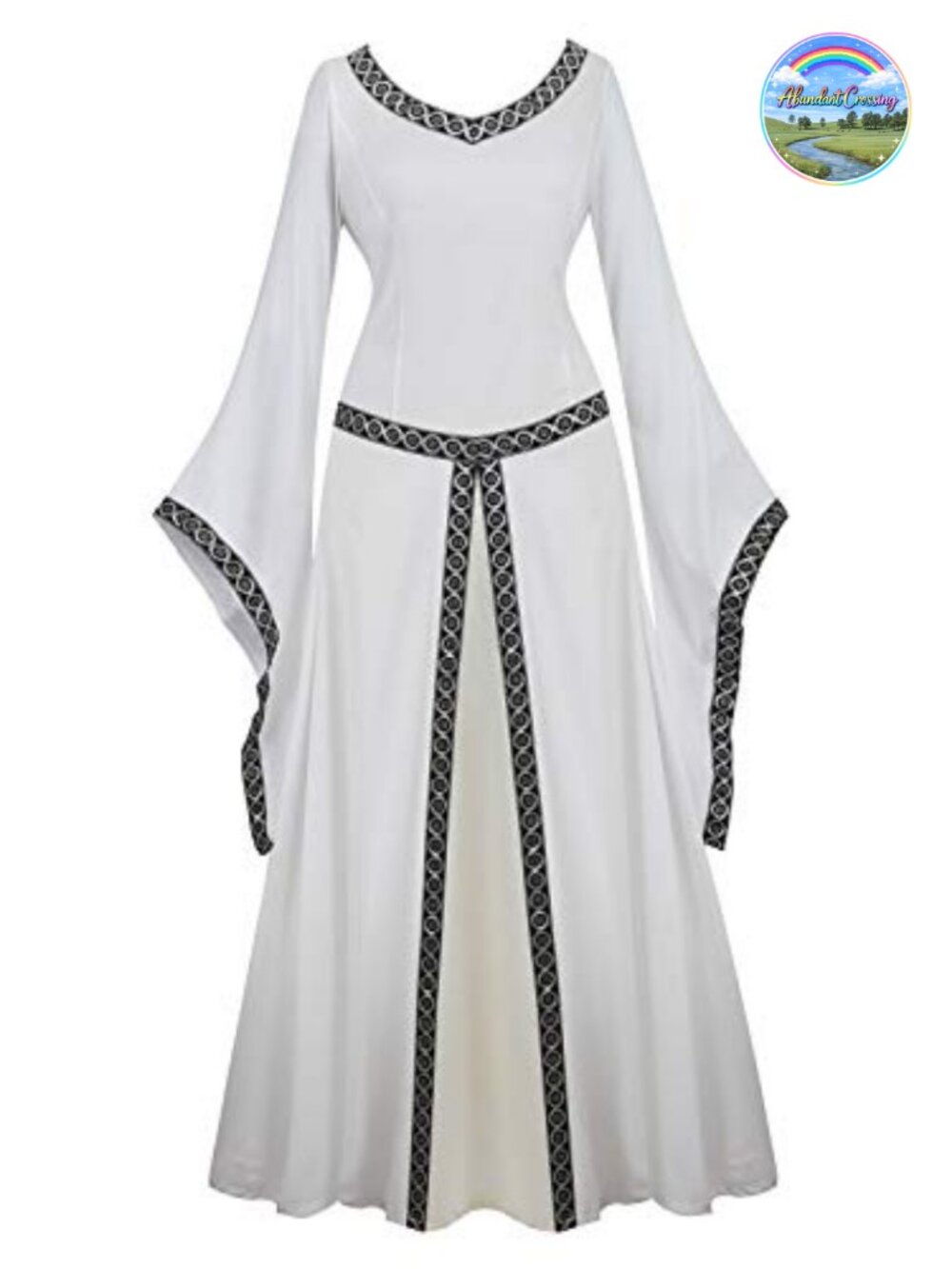 Renaissance Costume Medieval Lace Up Long Sleeve Gown